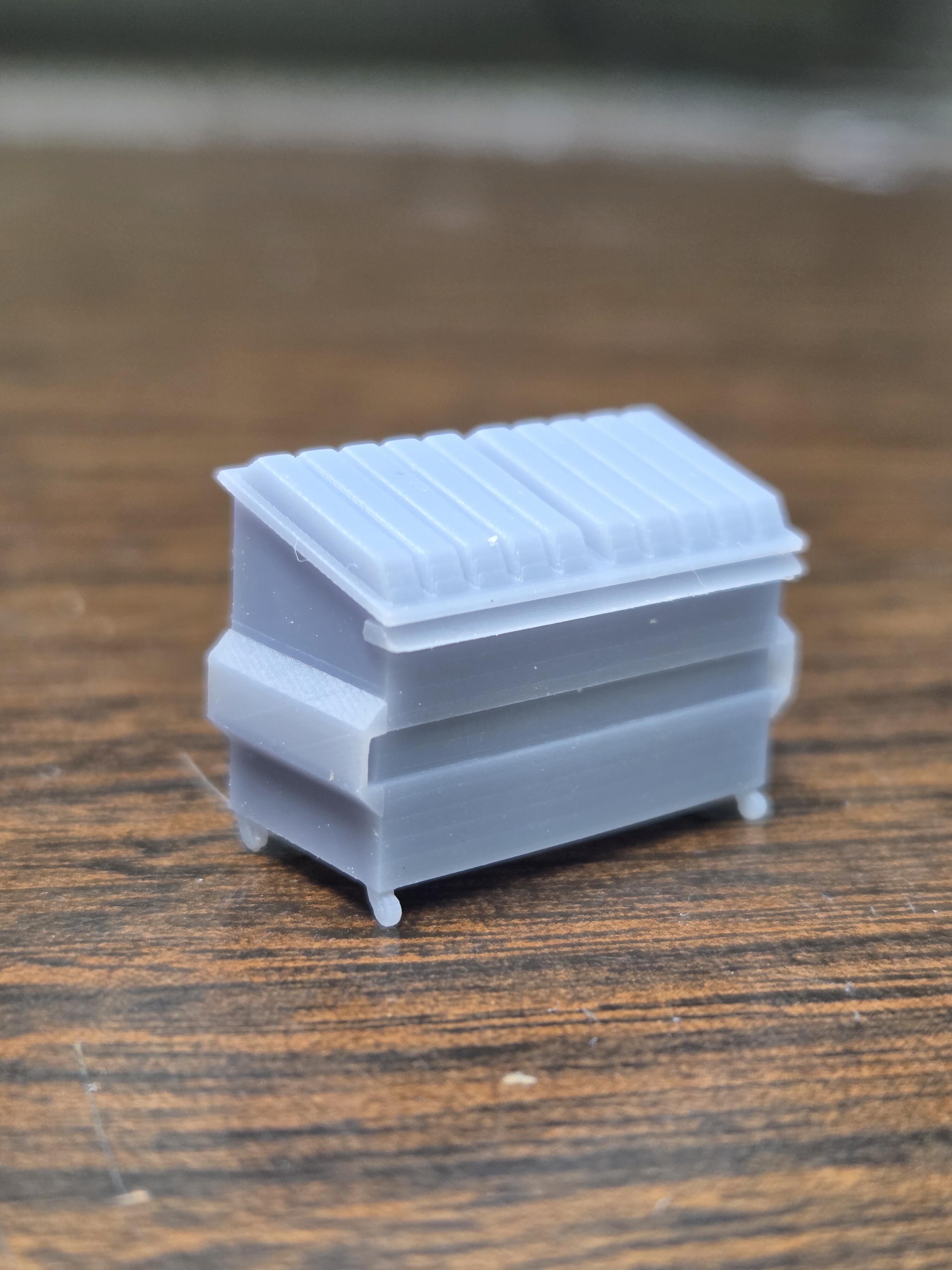 HO SCALE FRONT LOAD DUMPTSERS (3 PER PACK)