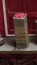 HO SCALE BOXES ROUND FRUIT 4 HIGH (4 PER PACK)