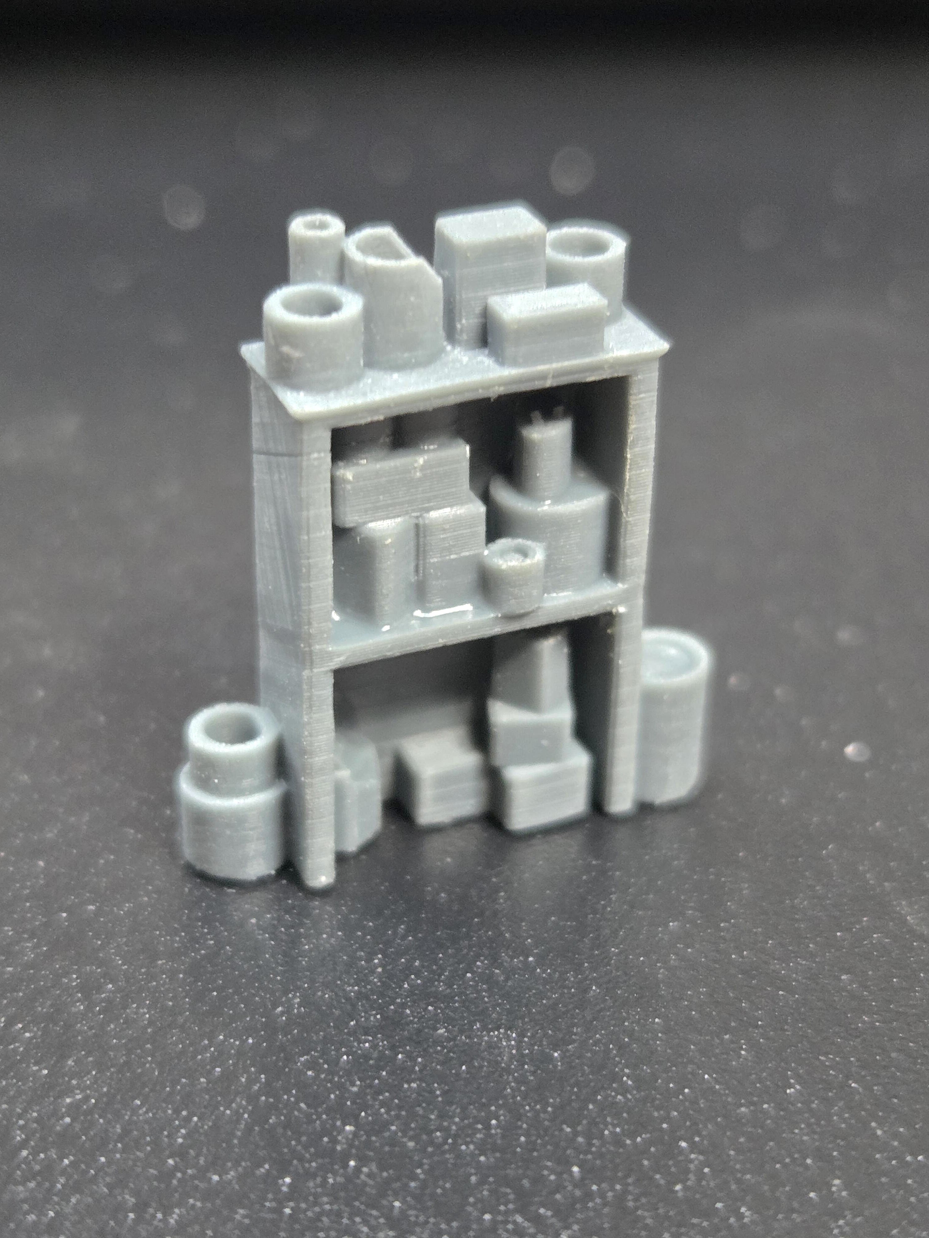 N SCALE SHOP STORAGE SHELVES (4 PER PACK)