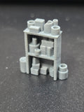 HO SCALE SHOP STORAGE SHELVES (4 PER PACK)