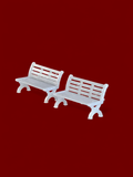N SCALE TOWN PARK BENCHES (4 PACK)