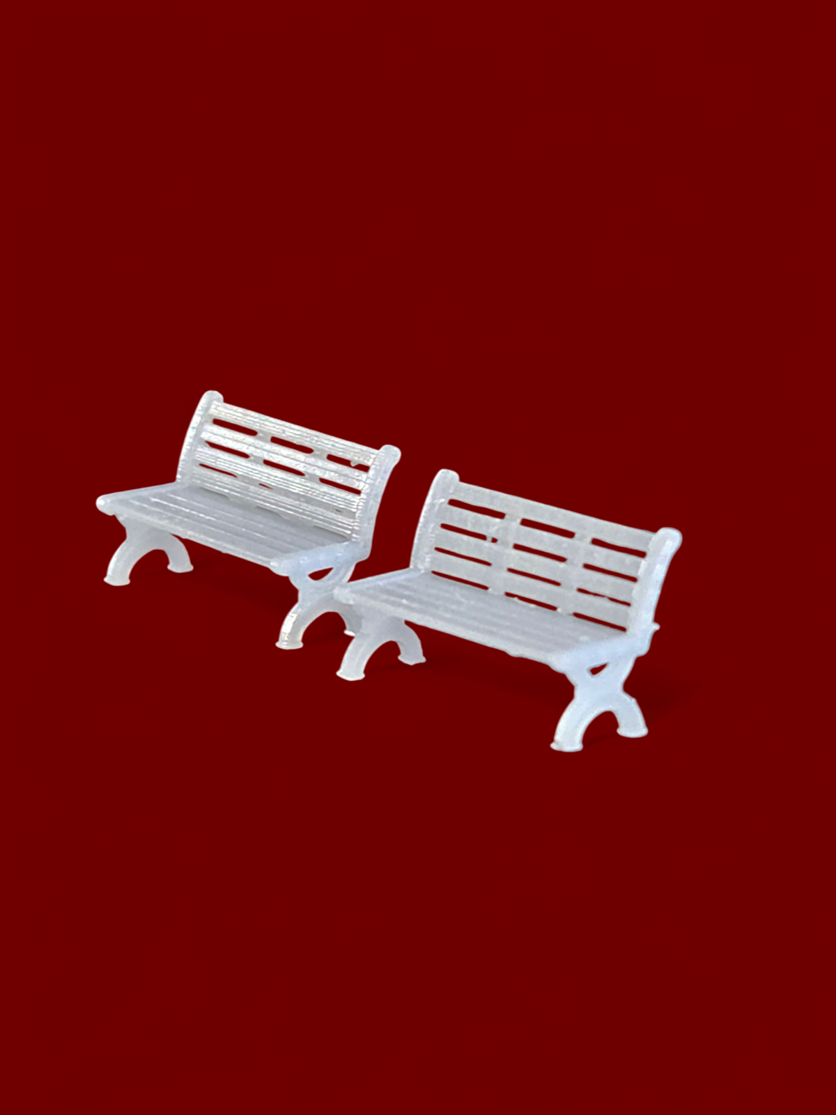 N SCALE TOWN PARK BENCHES (4 PACK)